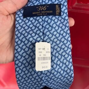 Brooks Brothers 346 Men's Tie Blue New Formal Prom Business Wedding Pure Silk